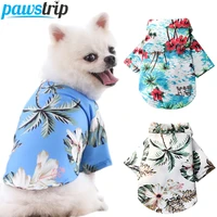 hawaiian style dog shirt summer pet dog clothes for small medium dogs puppy clothing french bulldog pomeranian pets outfits