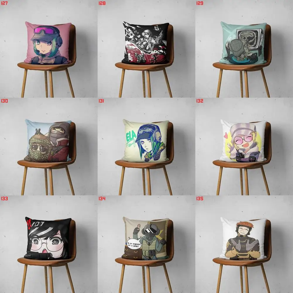 

SIX SIEGE 127 135 Customizable Bedroom Bed Sofa Hotel Car Lumbar Pillow Fashion Decorative Cover