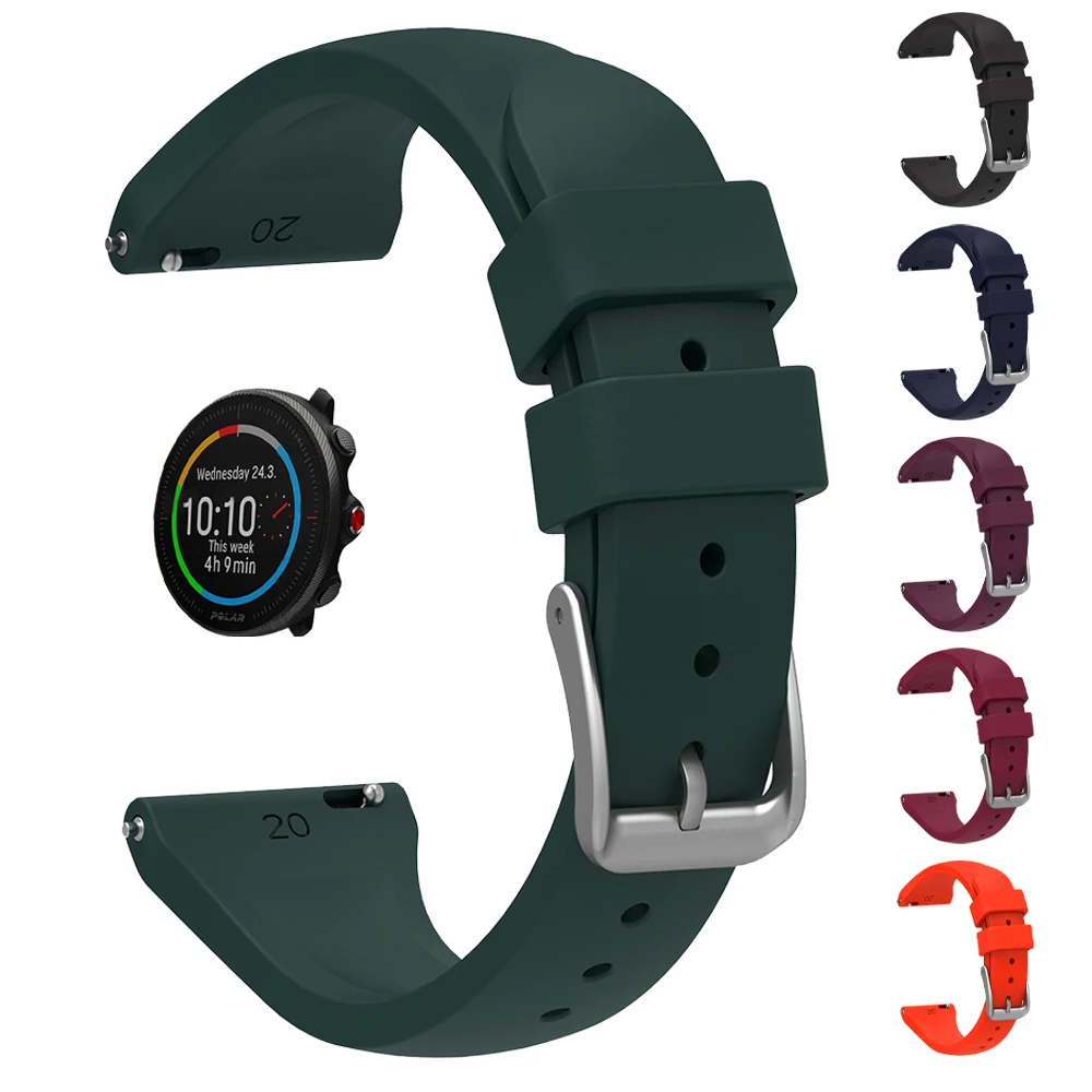 

Ремешок силиконовый для Polar Vantage M2 M/IGNITE 2, 20/22 мм