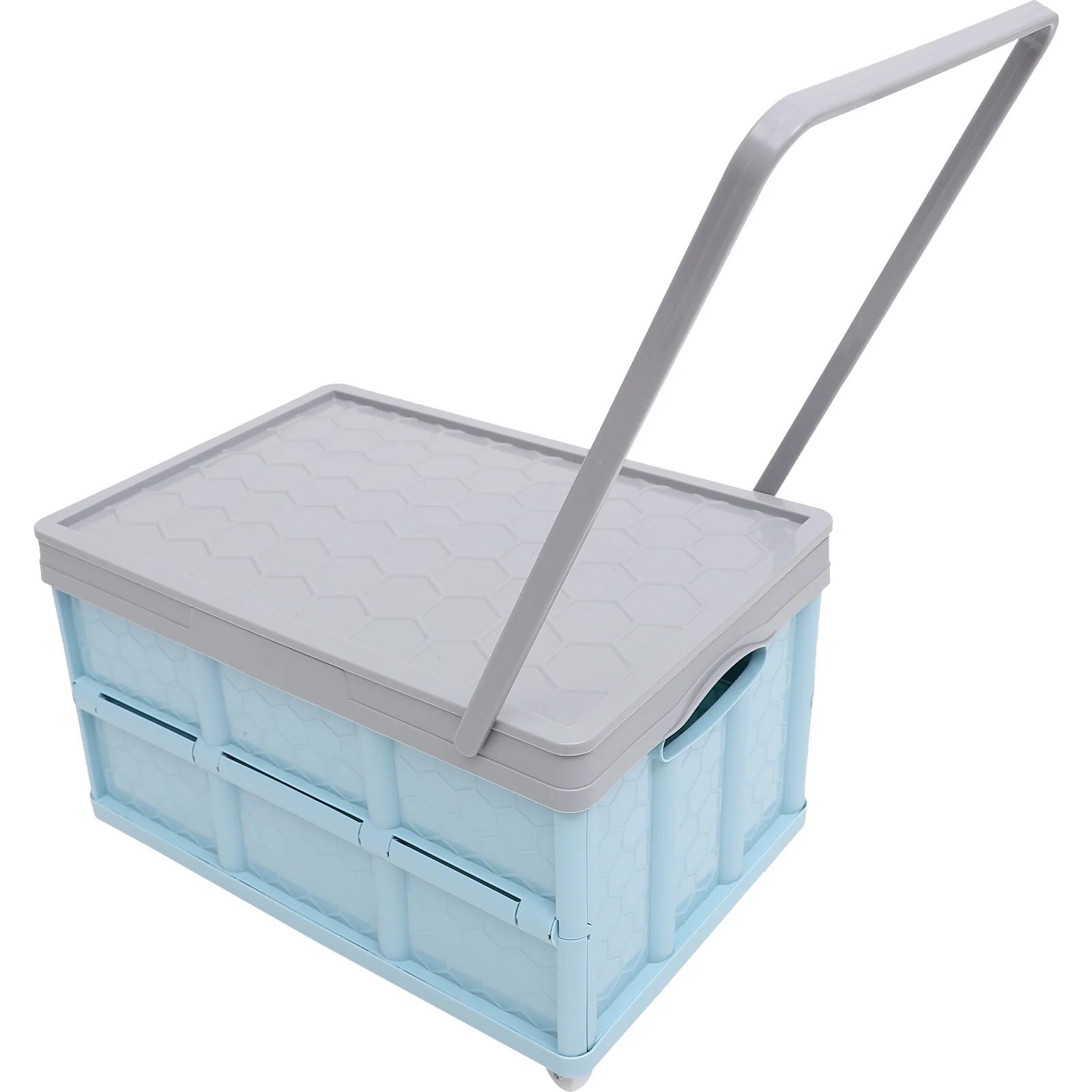 

Stackable Crates Shopping Carts Groceries Foldable Collapsible Storage Containers Box with wheels