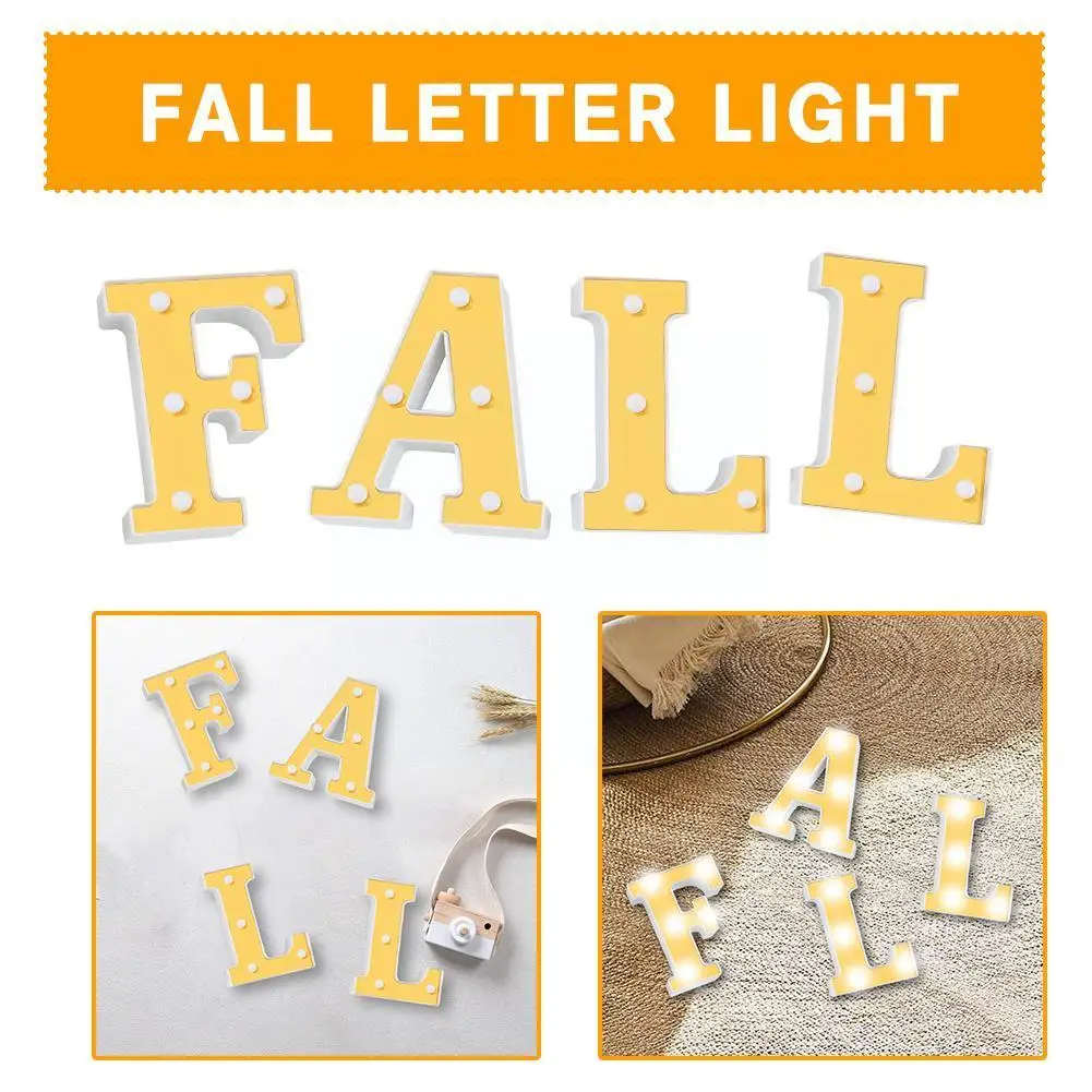 

LED Letter Lights DIY Sign Light Up Letters For Night Light Wedding Birthday Proposal Party Christmas Happy Valentine's Day J5S1