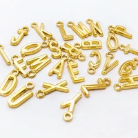 26pcsset alphabet a z letters charms metal gold color pendants for necklace jewelry making diy handmade tibetan accessories