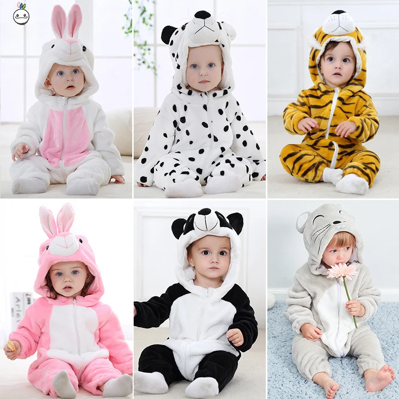 

Children's Onesie Baby Clothes Baby Flannel Animal Crawl Suit Baby Clothes