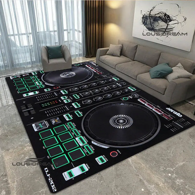 

Коврик с музыкальным изображением диджея, нескользящий ковер для гостиной, спальни, дивана, кухни, ванной, прихожей