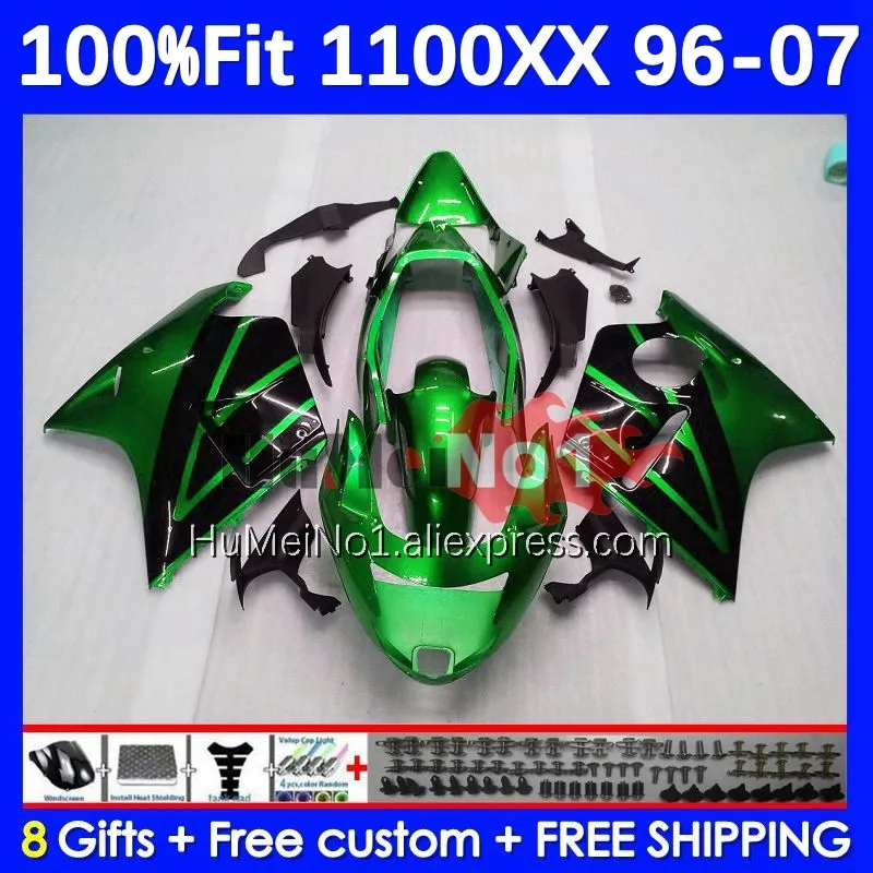 

OEM Blackbird For HONDA green stock CBR 1100 XX 1100XX 93No.64 CBR1100XX 96 97 98 99 00 01 2002 2003 2004 2005 2006 2007 Fairing