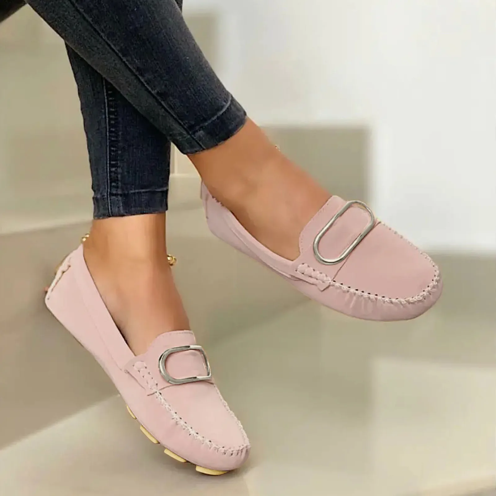 

Casual Flat Shoes Women 2022 Summer New Style Hollow Women's Single Shoes Breathable Comfortable Loafers Women's Shoes