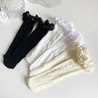 lolita kawaii jk woman clothes thin socks womens mesh harajuku knee length japanese hollow out breathable wood ear edge
