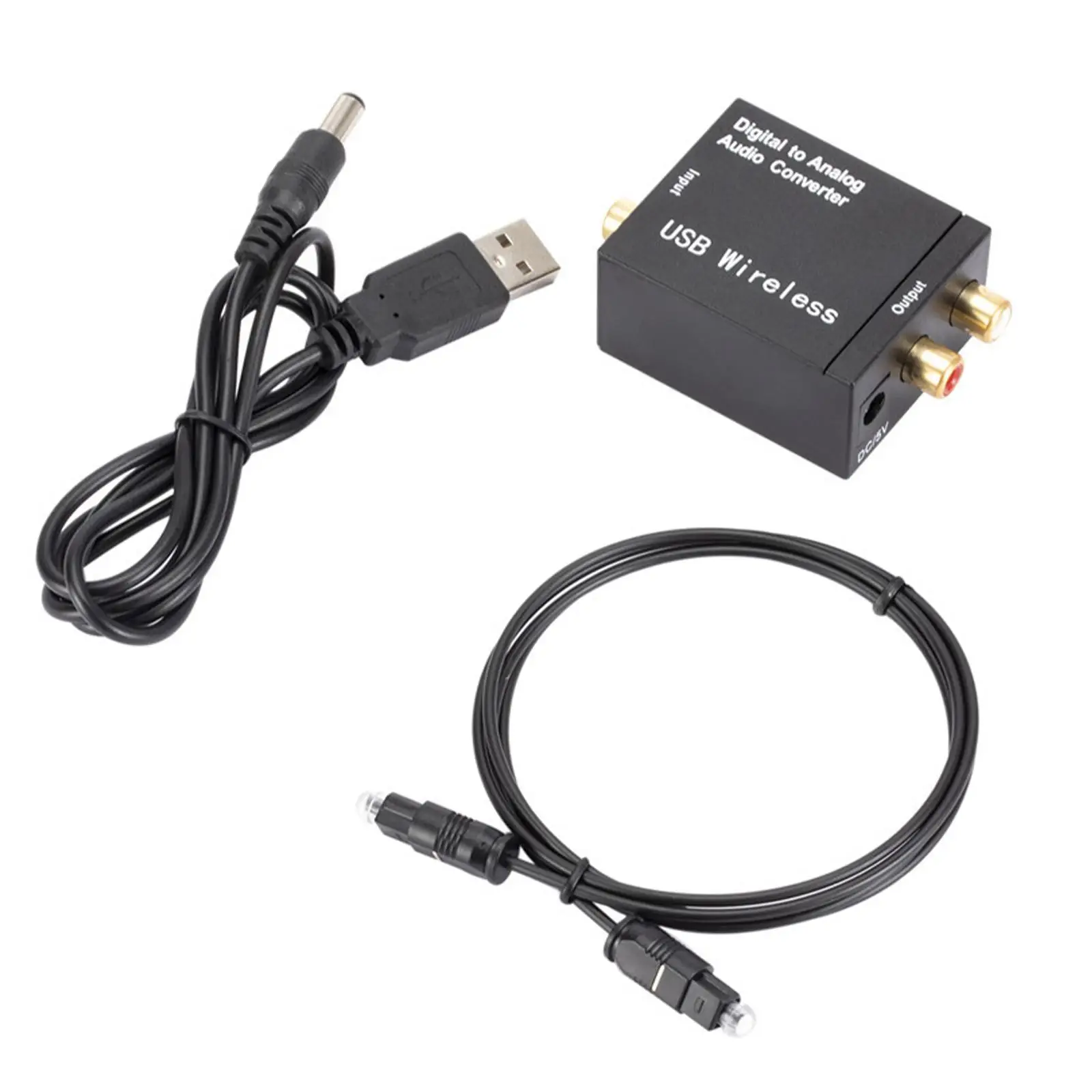 

Digital To Analog Audio Converter Support Bluetooth Optical Fiber Toslink Coaxial Signal To RCA R/L Audio Decoder SPDIF DAC