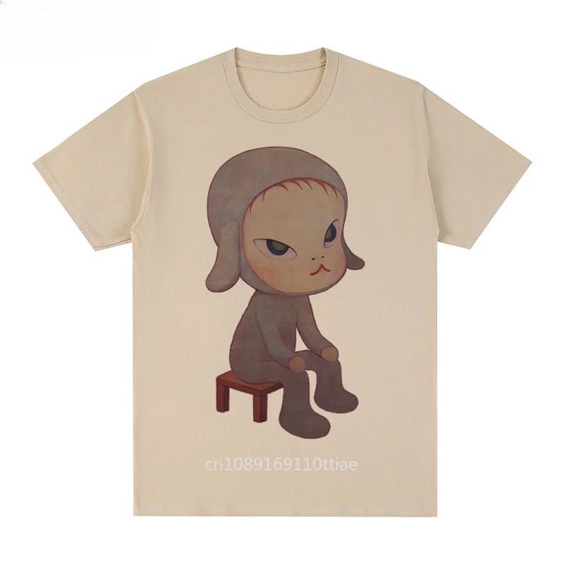 Футболка Yoshitomo мужская хлопковая без сна с мультяшным рисунком ночного сиденья