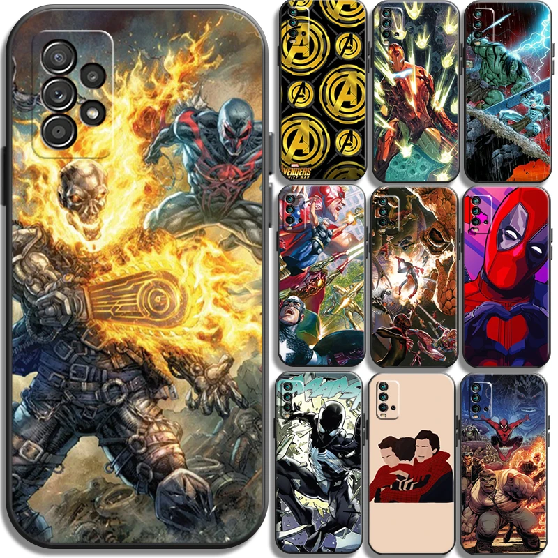 

Marvel Spiderman Iron Man Phone Cases For Xiaomi Redmi K40 Gaming K40 Pro K30 Pro K40 Pro Plus Redmi K20 K30 Back Cover Carcasa