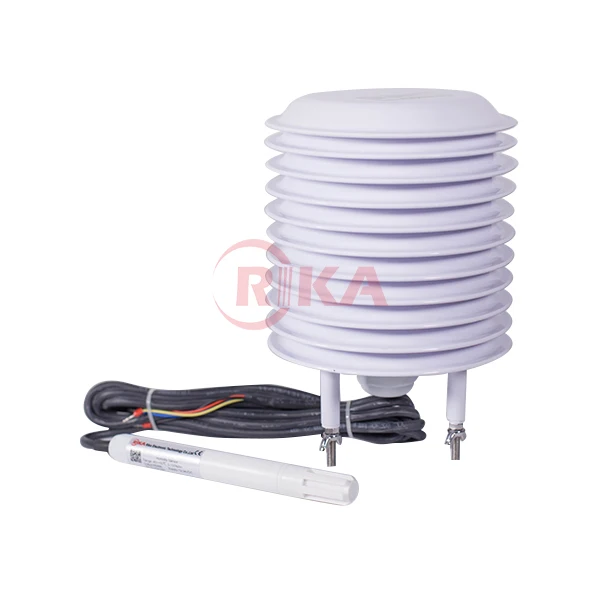 

RIKA RK330-01 CE Smart Agriculture Air Pressure Temperature Humidity Sensor SDI-12 Output with Protection Shield