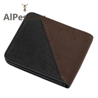 100 alps cowhide business foldable wallet for men genuine leather purse vintage coin pocket card holder classic style male clip