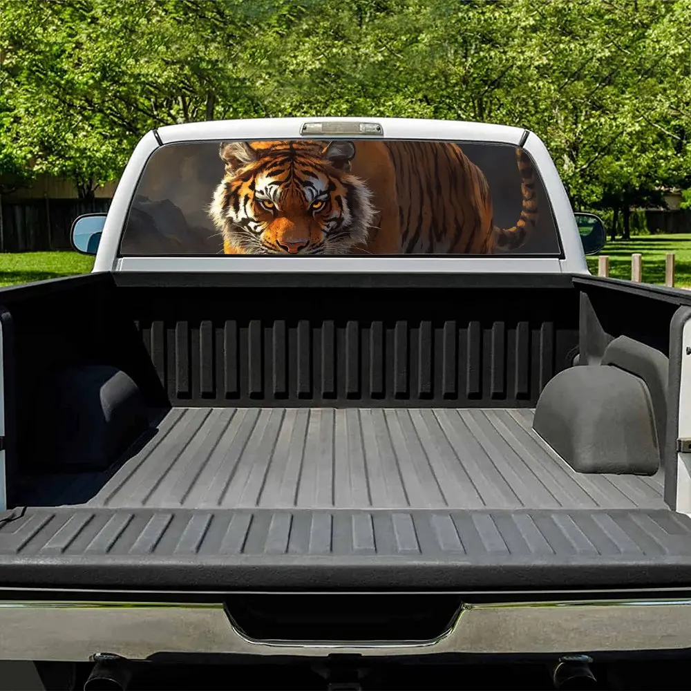 Свирепый тигр наклейка на заднее лобовое стекло автомобиля окно грузовика