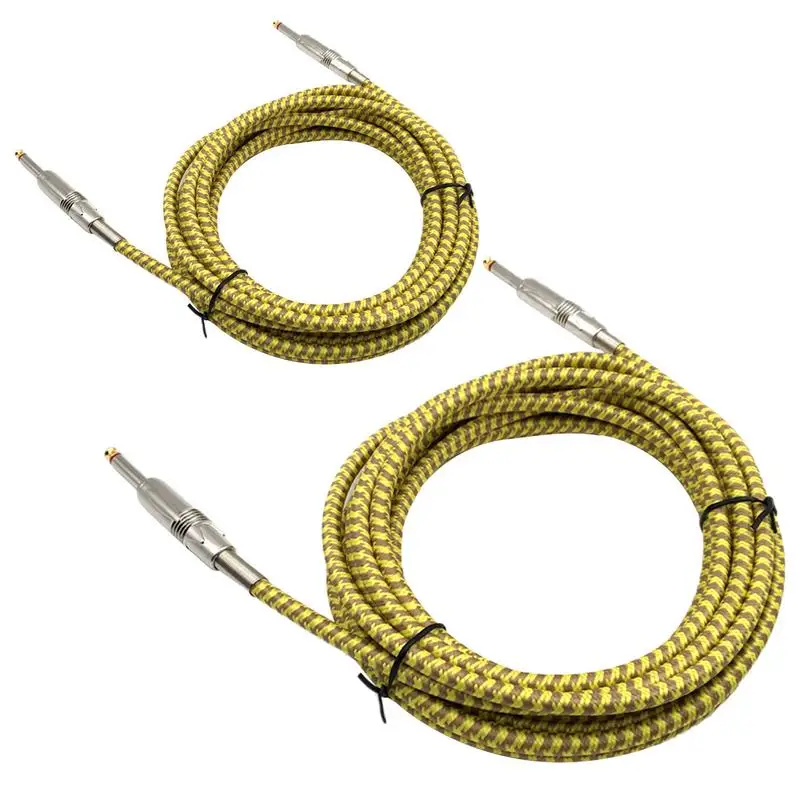 

Guitar Cable Bass Electric Cord Box Audio Instrument Cable Guitar Noise Reduction Line Color Braided Shielded Cable Players Gift