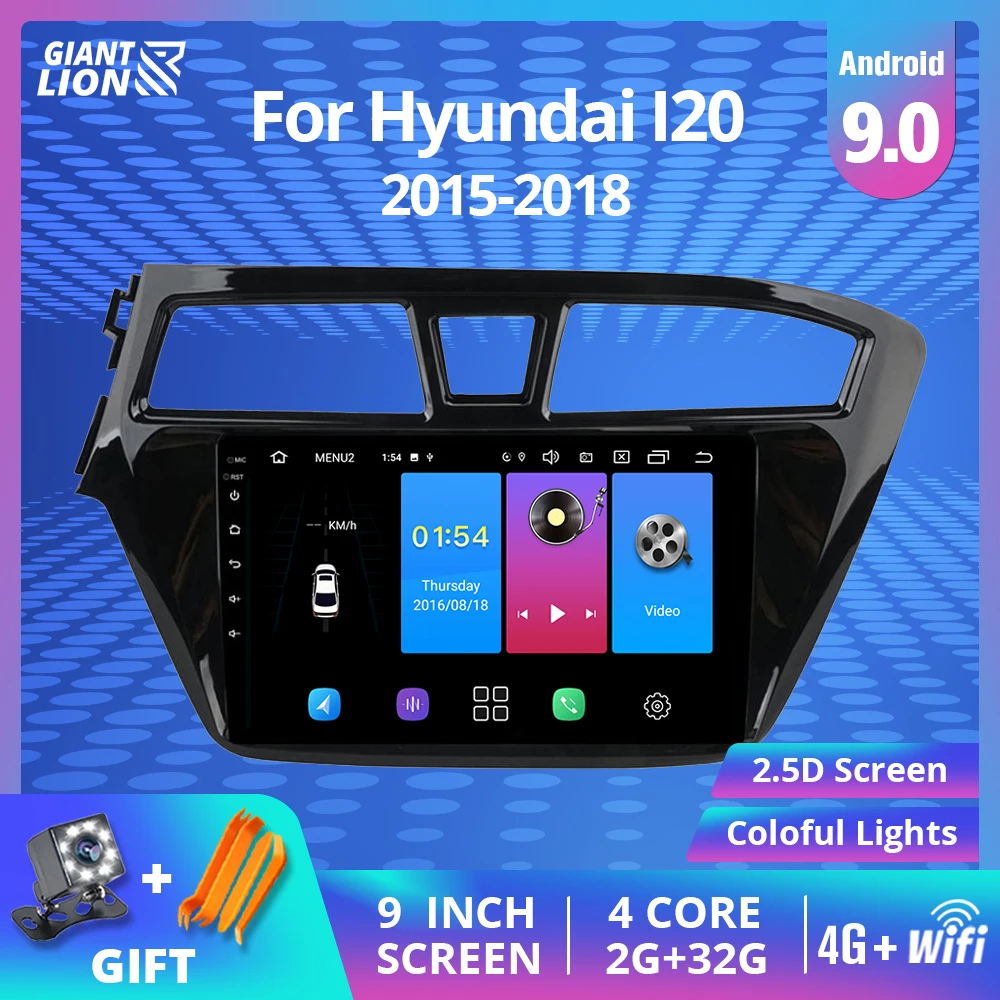 

2DIN Android 10 автомобильный радиоприемник для Hyundai I20 LHD 2015 2016 2017 2018 GPS-навигация стерео DVD-плеер Автомобильный мультимедийный плеер авторадио
