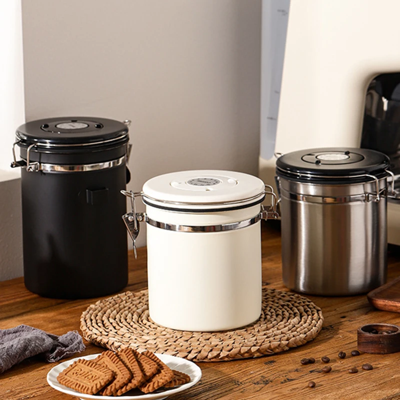 Контейнер для хранения кофе большой емкости с ложкой 304 герметичная банка из