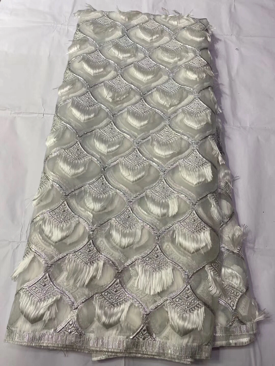 2020 Последний 3D-кружевная ткань африканского высокого качества Французская сетчатая кружевная ткань сетчатая нигерийская KYY20112A.