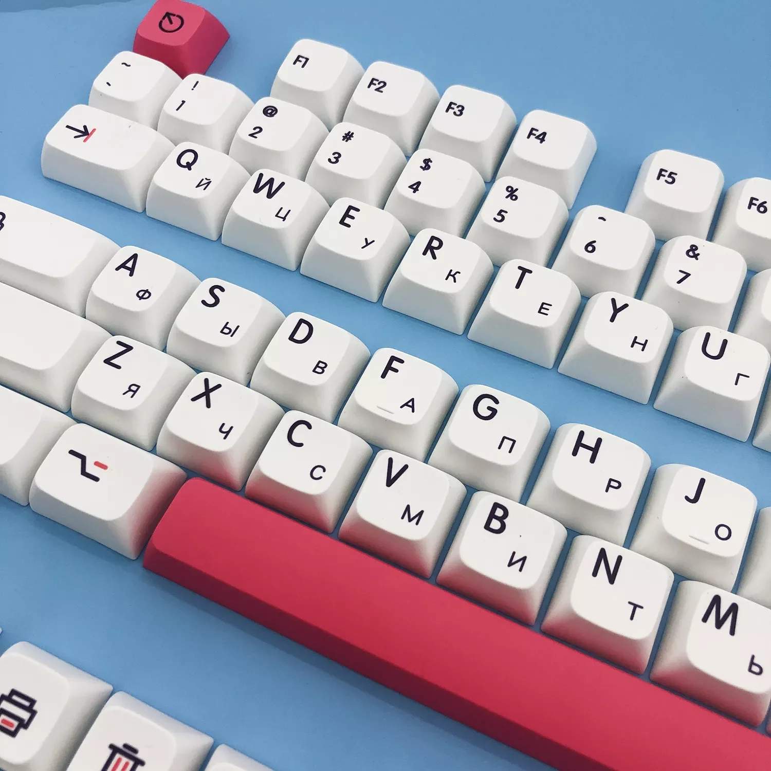 

PBT Keycaps XDA Profile Personalized English Russian keycap Dye Sublimation For ikbc Cherry MX 104/87/61 Keys Mechanical Keyboar