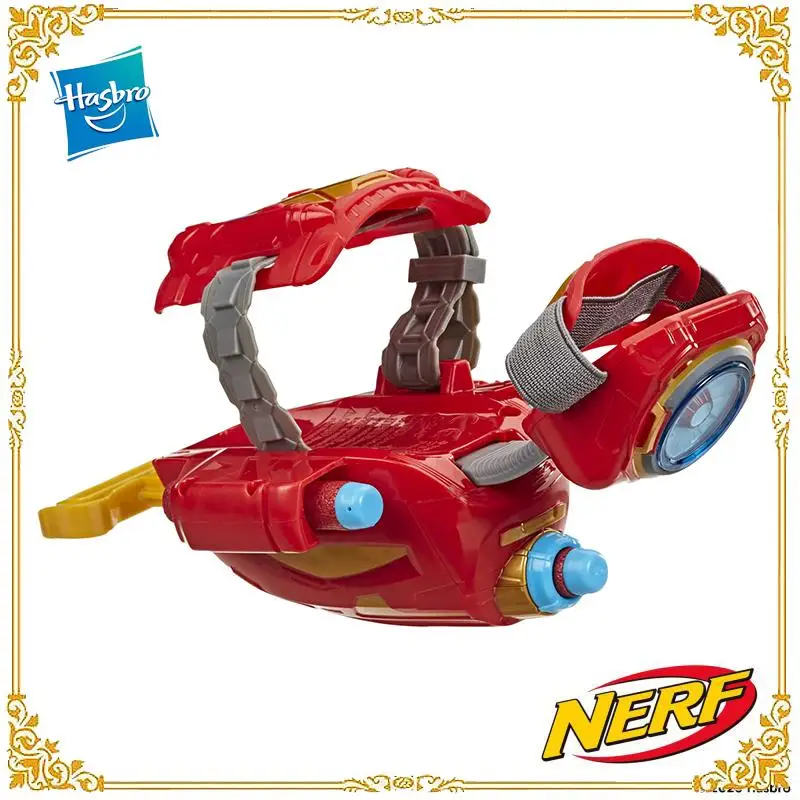 

Hasbro Nerf Power Moves Marvel Avengers Iron Man Repulsor Blast Gauntlet Dart-Launching Toys for Kids Roleplay Ironman E9146