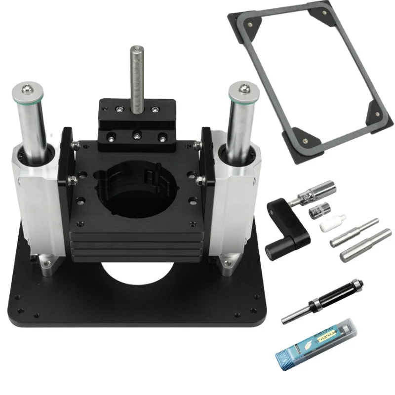 

Woodworking tools Heavy Duty Router Lift w/ Router Insert Plate Mount Lift Flip Chip for Engraving Machine & Bakelite