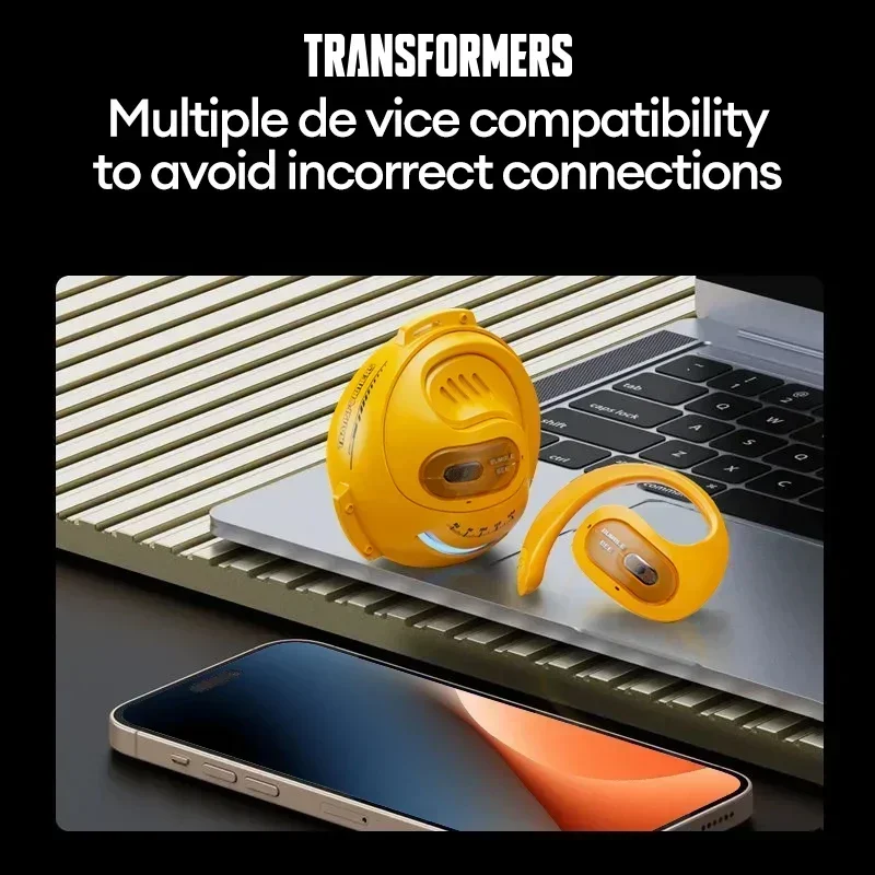 ТРАНСФОРМАТОРЫ TF-T07 × X15 Pro Беспроводные наушники Bumblebee с ушным крючком Bluetooth 5.4