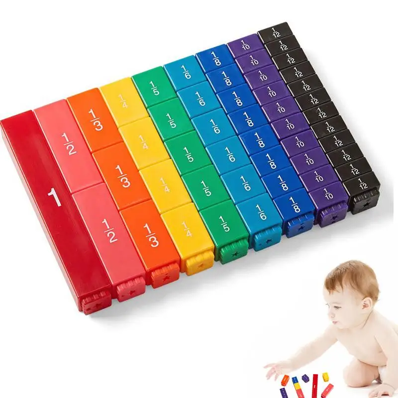 

Кубики-манипуляторы цветные, 51 шт., тактильное обучение, сравнение и оценка заказа для учеников начальной школы