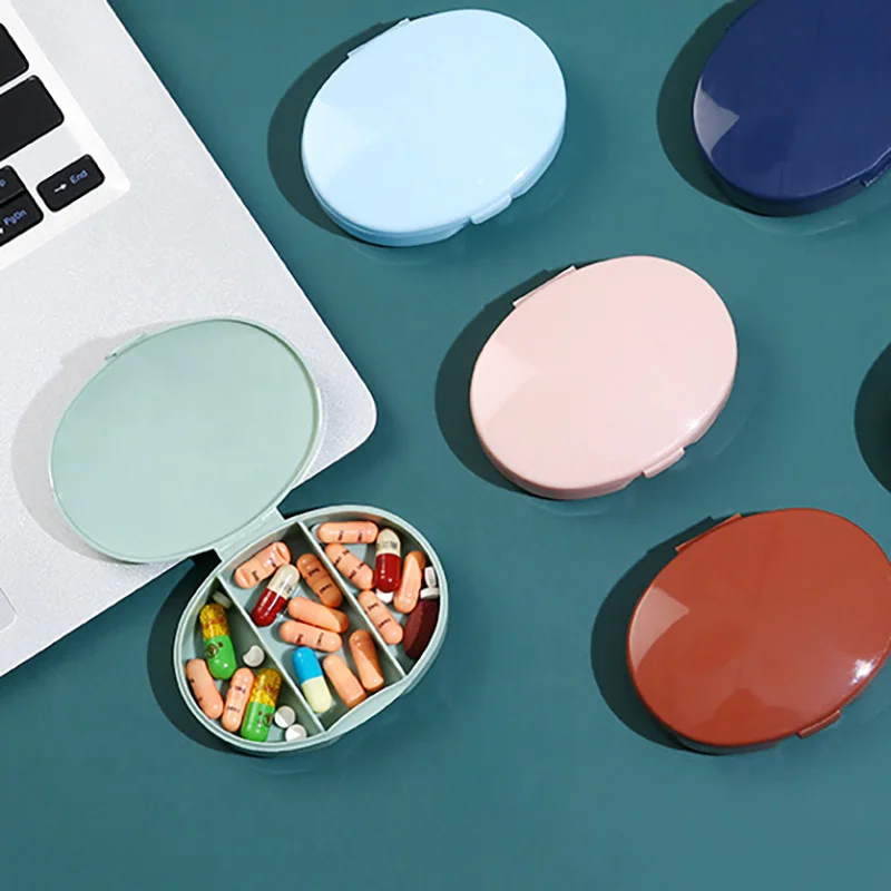 

Organizer Container for Tablets Travel Pillbox Portable Daily Vitamin Medicine Pill Box Case Container Storage Tablet Dispenser