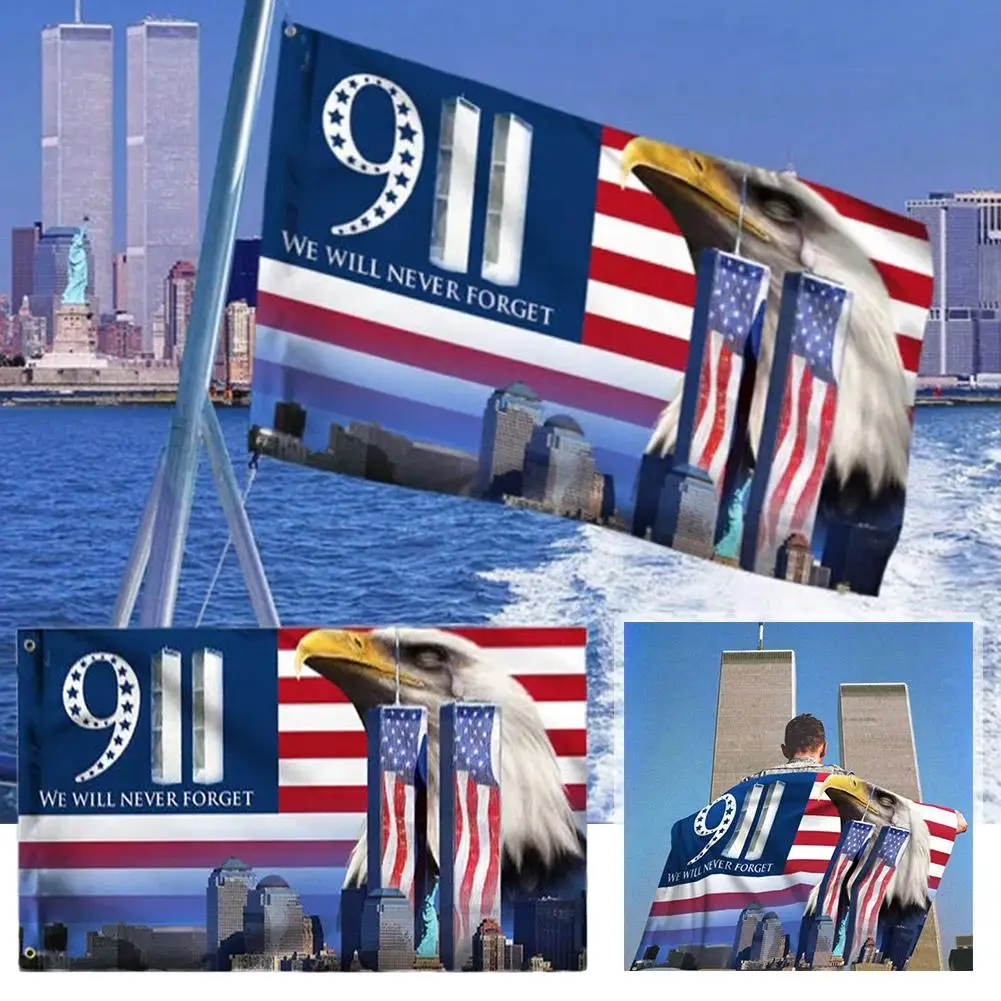 

Flag Of The 20th Anniversary Of The September 11th We 9/11 911 Garden Will Memorial Incident Never Flag Flag Forget Z5U2