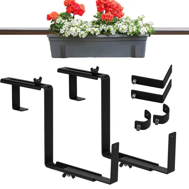 

Подставка для цветочных горшков, настенный держатель для окон, регулируемый для балкона, сада, цветочных Горшков