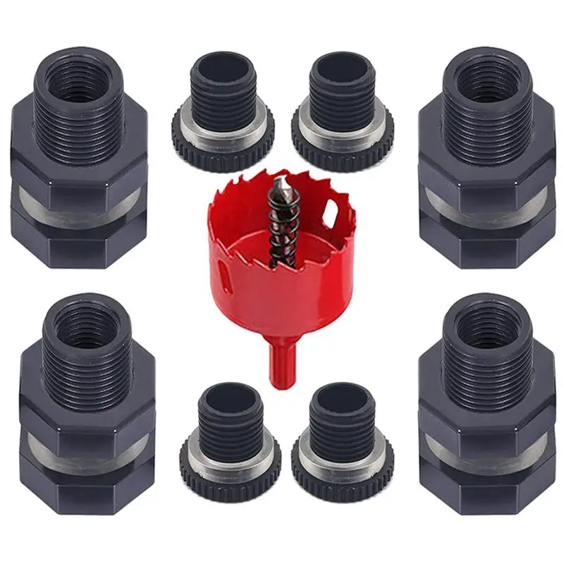 

Sink To Hose Adapter PVC Pipe Connector Bulkhead Fitting Plugs PVC Leakproof Accessory For Multifunctional Use In Aquariums