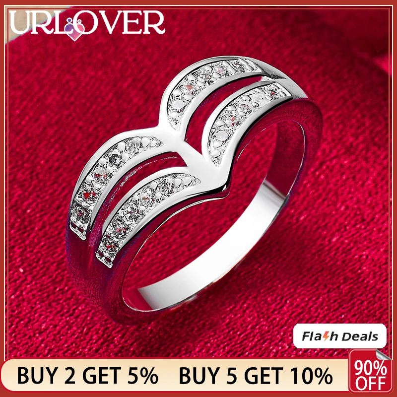 Кольцо женское из серебра 925 пробы с фианитом