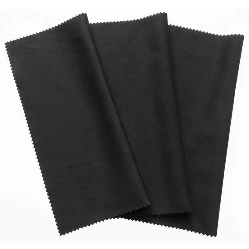 

3x microfiber cleaning cloth 20x19cm, black cleaning cloths, touchscreen, smartphone display, glasses, laptop, lens, screen LED