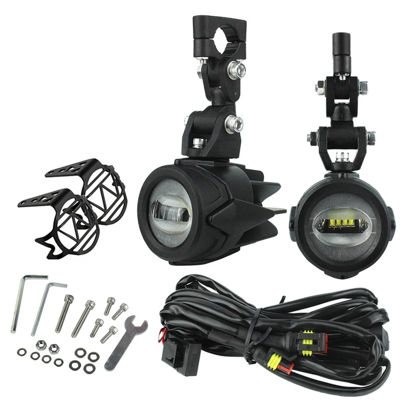 2X 40W LED Assembly Combo Motocycle Fog Lights For BMW R1200GS ADV F800GS R1100GS