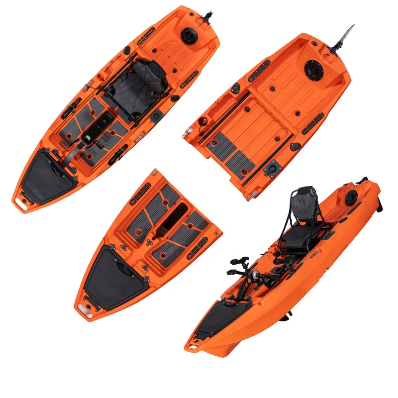 LSF новый дизайн HDPE 2-секционный модульный педальный каяк для туризма и рыбалки на озере 10 футов Кано Каноэ (art.: 3920d28af2829) - 3920d28af2829