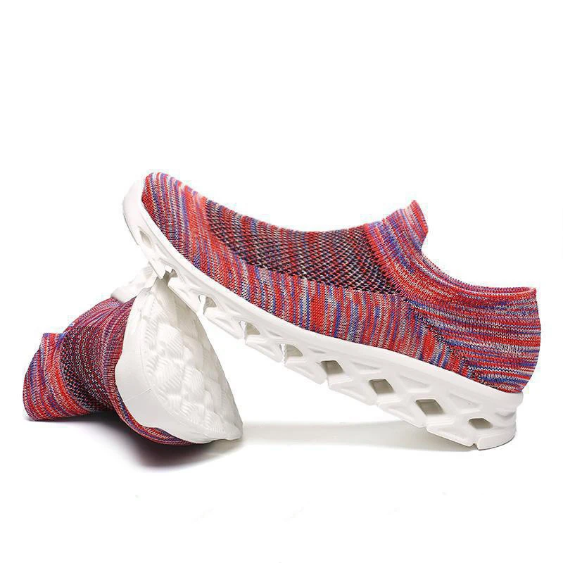

Outdoor Couple Walking Shoes Women Summer Sports Woven Mesh Shoes Breathable Light Travel Walking Socks Shoes Sneakers Tenis