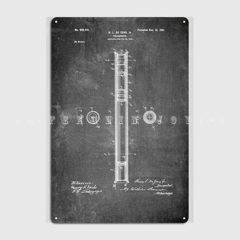 

Телескоп, патент, металлический постер, металлическая табличка для кинотеатра, Классический настенный фотопостер