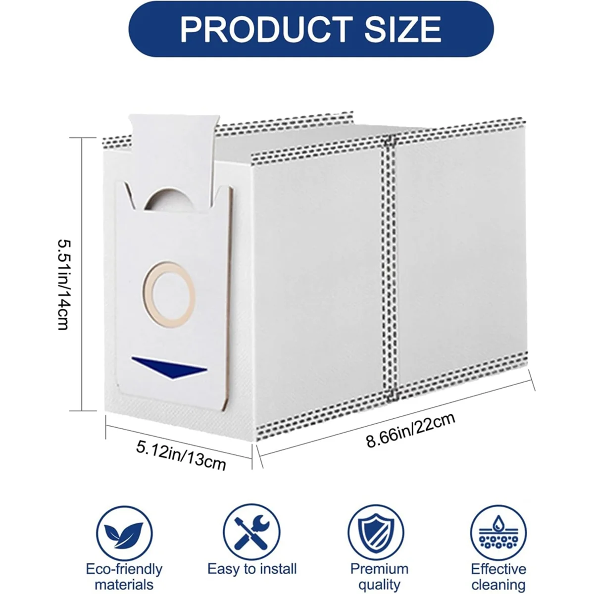 10 упаковок сменных мешков для пыли Yeedi M12 PRO + Ecovacs DEEBOT T30 Omni MAX мешки пылесоса