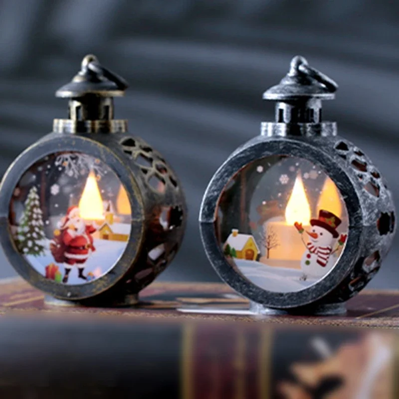 Рождественские Украшения Снежок Светящийся Орнамент Фонарь На Батарейках