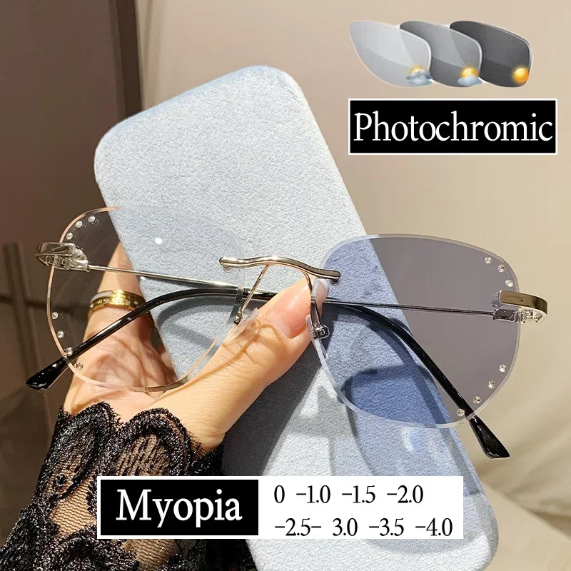 Женские фотохромные очки с диоптриями | AliExpress