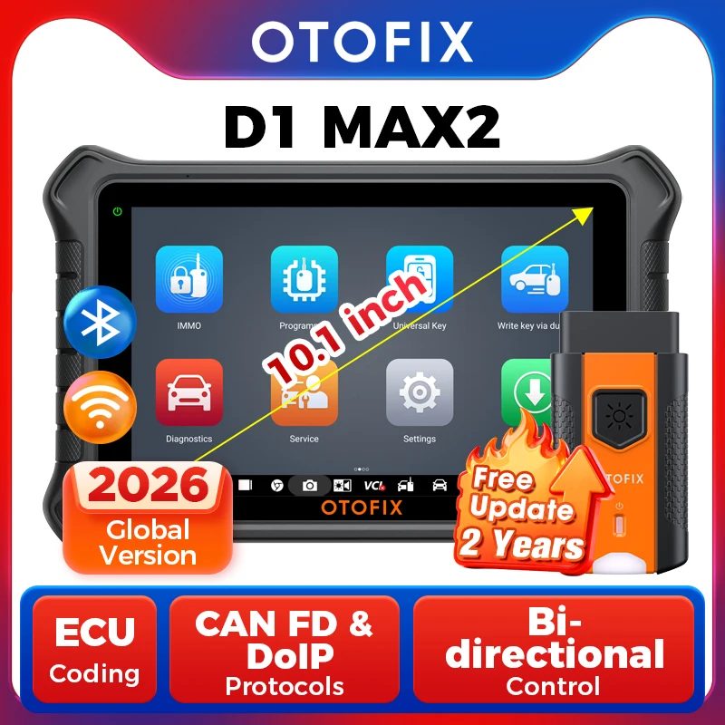 

Диагностический сканер OTOFIX D1 Max2 с двунаправленной связью Bluetooth, инструмент для кодирования ECU, диагностические инструменты OBD2, 2 года бесплатных обновлений
