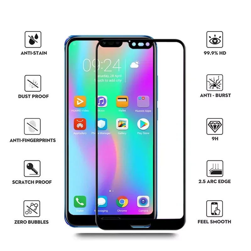 Tempered Glass For Huawei 10 Lite 10i Protective Glass on 10X Lite 20 Pro 20i 9 Light 30 30I Screen Protector