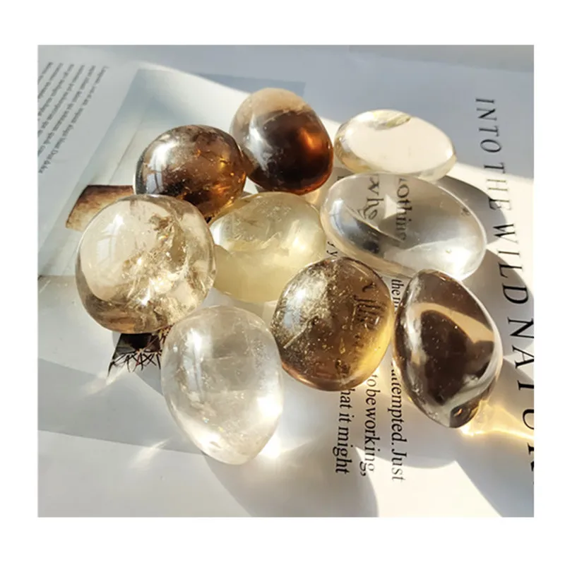 

Natural Carved Smoky Quartz Palm Crystal Stones For Decoration