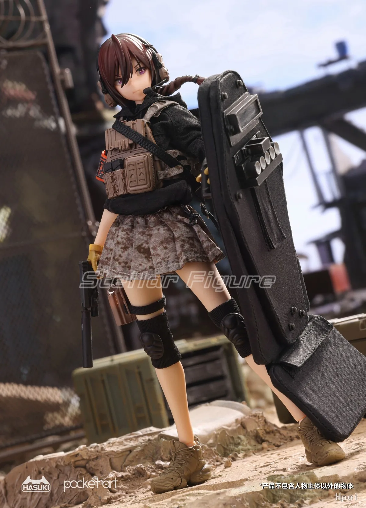 Фото 【SF】В наличии: Коллекционная фигурка HASUKI Pocket Art Series PA004 Defense Hand Uzuki Rei, масштаб 1/12, подвижная, модель для коллекции, подарок №5