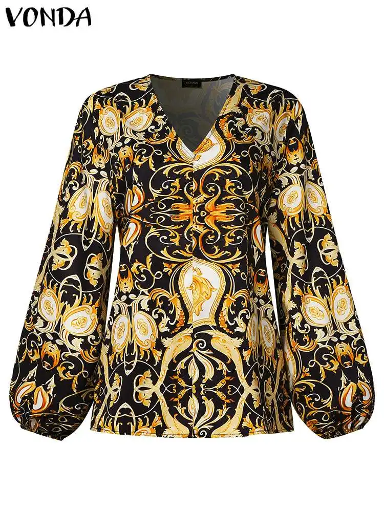 Элегантные офисные брючные комплекты 2024 VONDA женские из 2 предметов с принтом