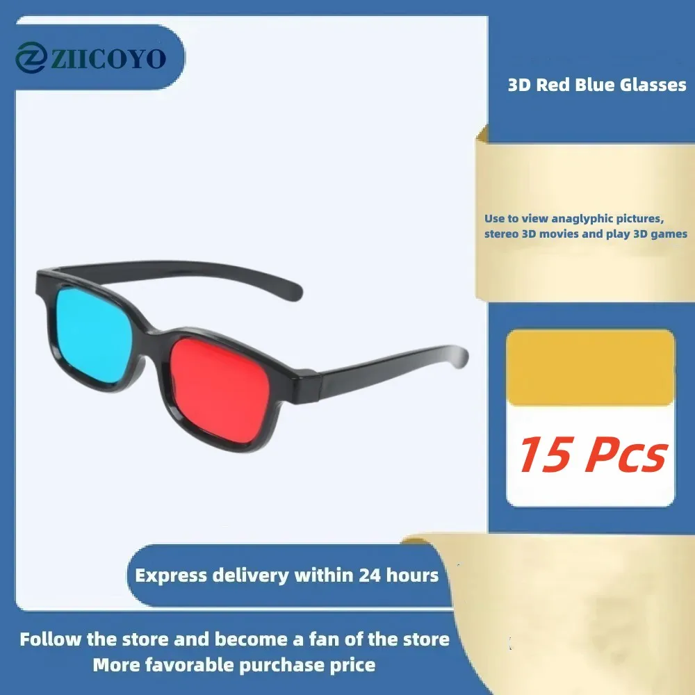 

Universal 3D Glasses for Dimensional Anaglyph TV Movie DVD Game Red Blue VR Glasses for 3D Movies 3D Games Vision Camera