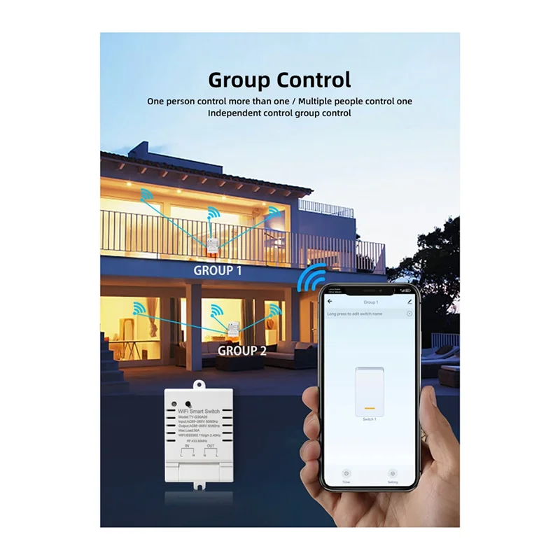 Умный Wi-Fi-переключатель Tuya