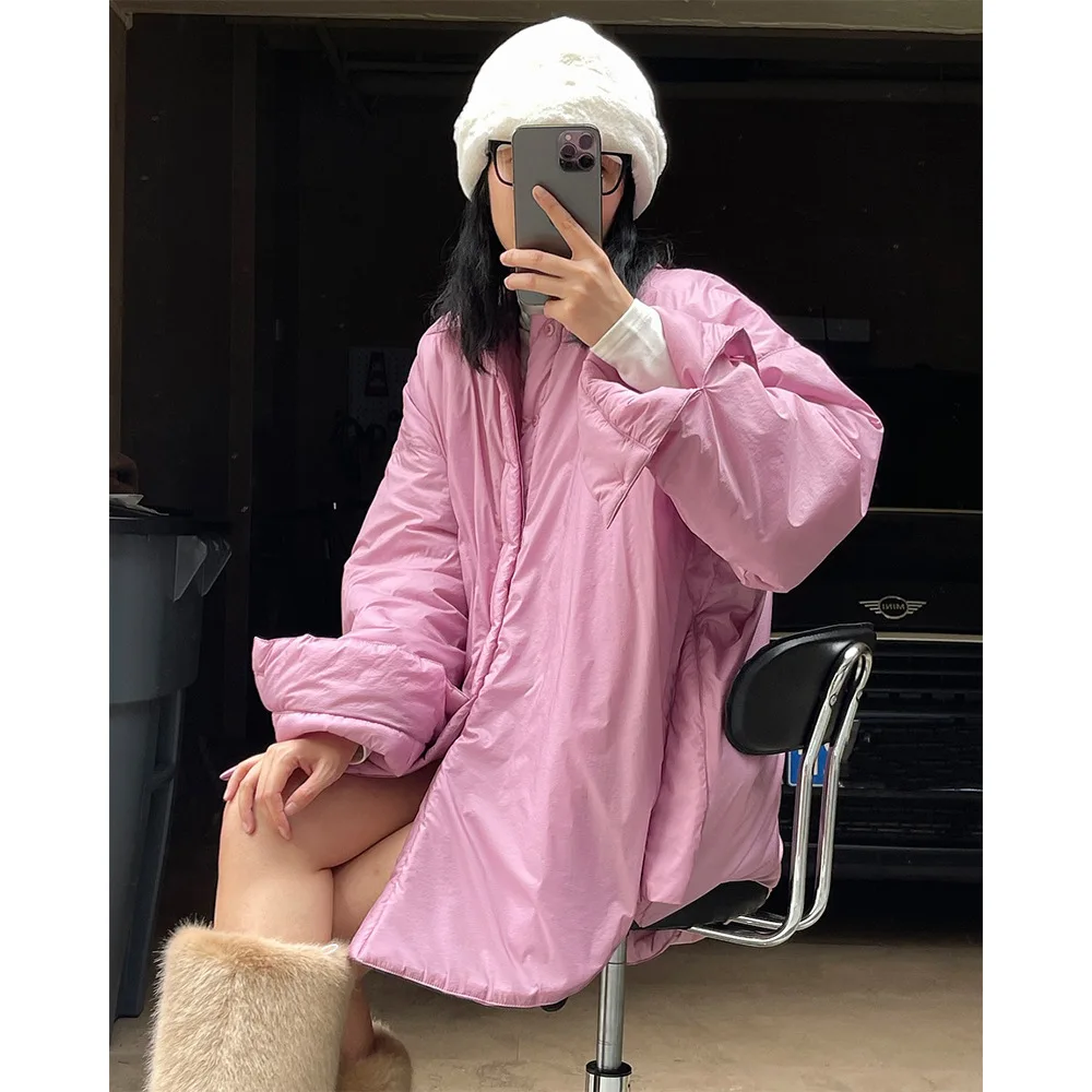 Winter New Cotton Clothes Design Sense Lazy Lapel Shirt-style Top Loose Casual Thickening Warm Long-sleeved Cotton Jacket