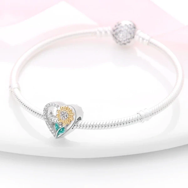 925 Стерлинговое Серебро Бабочка Четырехлистный Клевер Зеленый Лист Птица Цветок Украшение для Браслета DIY Бусина Подходит для Оригинальной Подвески Оберега Браслета Ювелирные Изделия 2022 Новое