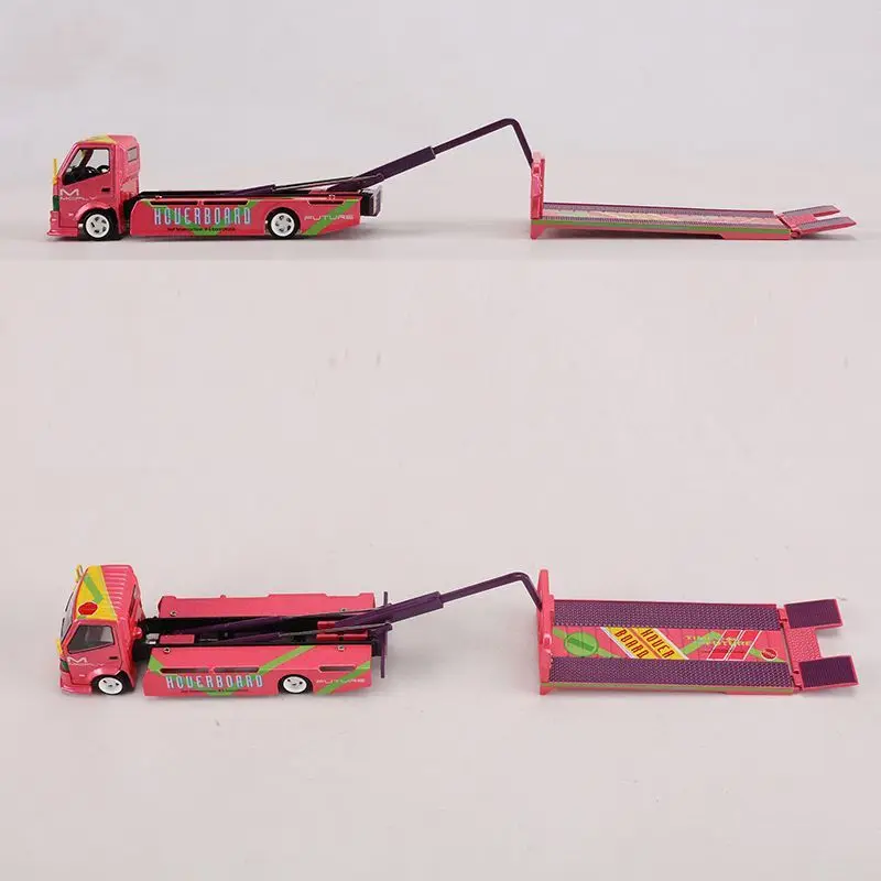 Фото Металлическая модель грузовика-трейлера Coor Car 1:64, масштаб 300, с платформой для перевозки, из сплава №5