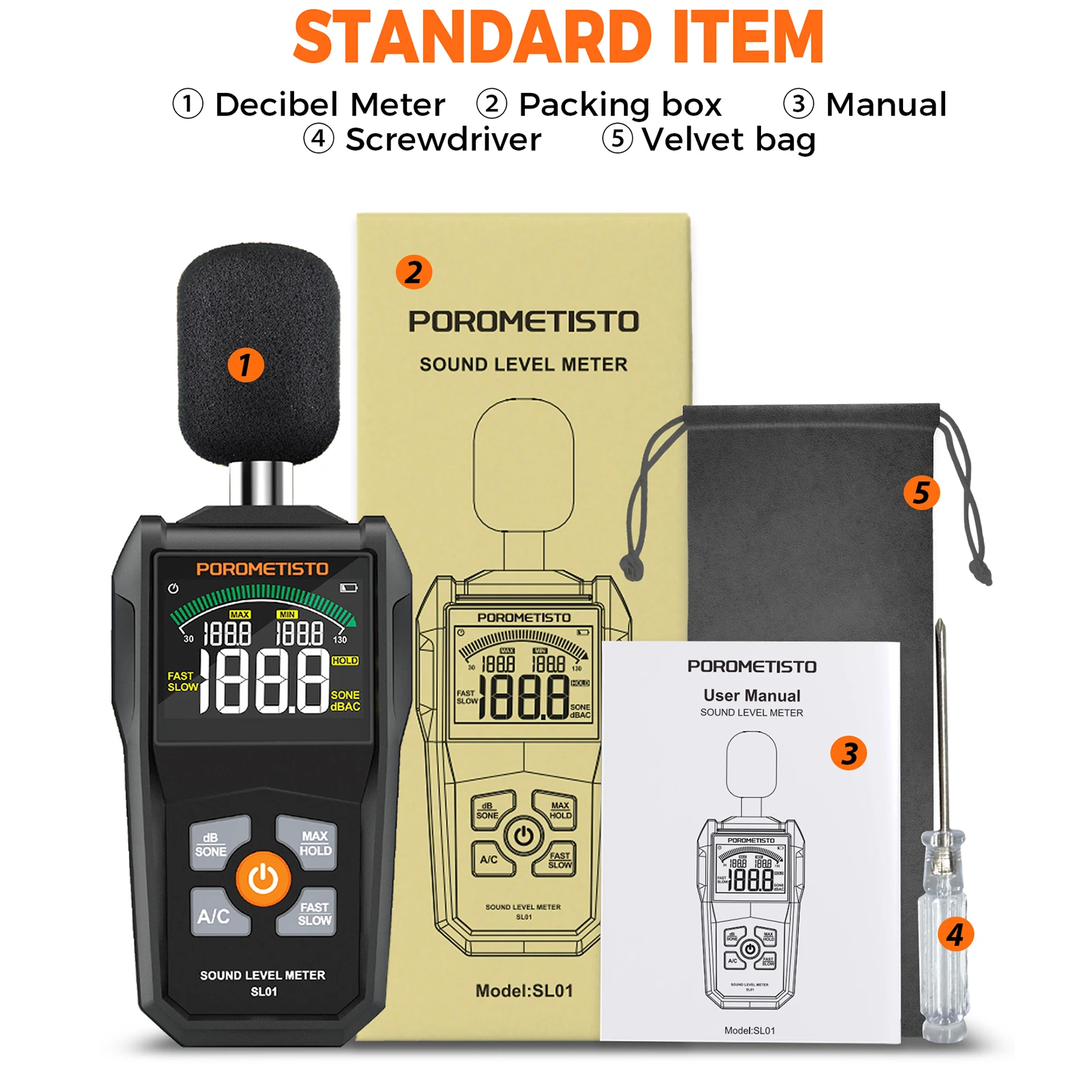 

Цифровой измеритель уровня звука 30 ~ 130 дБ измеритель уровня звука A/C взвешенный измеритель дБ портативный тестер шума домашний аудио измерительный децибел монитор